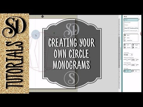 Create your own circle monogram in Silhouette Studio #learnsilhouette #silhouettetutorials