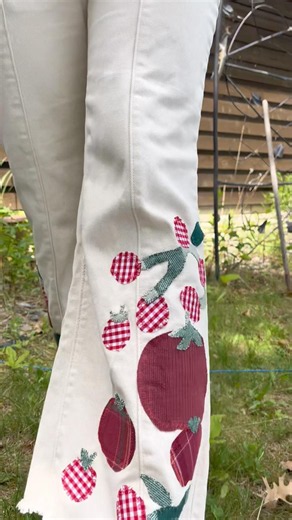 How to: patchwork clothes!🧵🍅🪡 #tutorial #sewing #patchwork #craft #diy #clothing #sewingtutorial