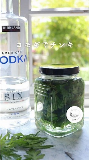 よもぎでチンキを作りました#和ハーブ#チンキ#手作り化粧水