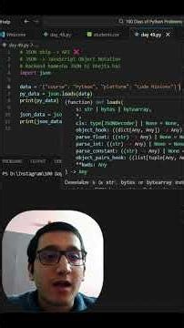 JSON in Python Explained 🔥 | Day 49/100