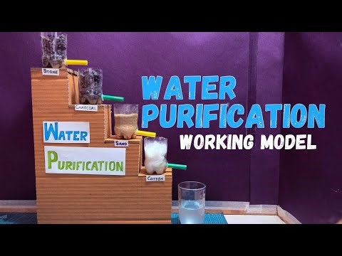 Water purification working model school science project crafts with Nakul Sahu art