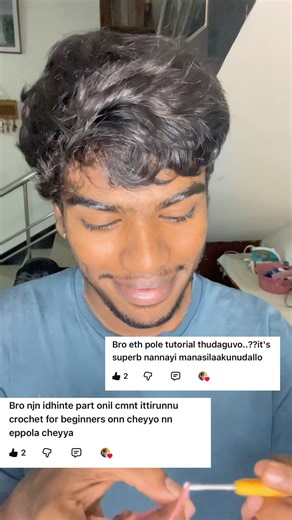 Crochet beginner’s tutorial in Malayalam🤍 #crochettutorial