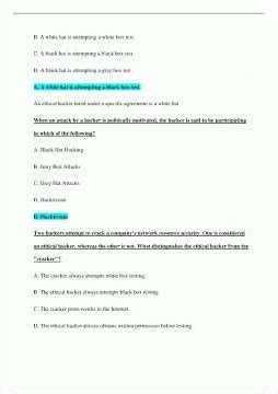 Certified Ethical Hacker CEH v10 Practice Questions with Complete and Verified Answers2602