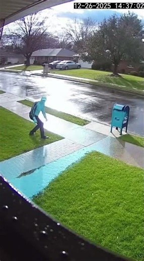 Instant Regret Guy Opens Mailbox to Steal Mail – Blue Paint Dynamite Trap Explodes on Him!” 🟦