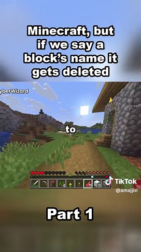 Minecraft Challenge: Say a Block's Name and It Disappears!