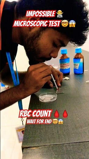 What Blood Looks Like Under a Microscope! 🔬🩸 (RBC Count) #labtechnician #labtech #laboratorylife