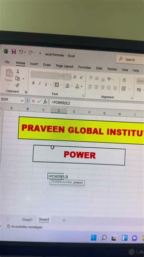 Excel POWER Formula Tutorial | आसान तरीका समझने का