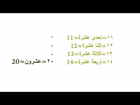 Arabic Numbers from 0-100 (lesson 10)