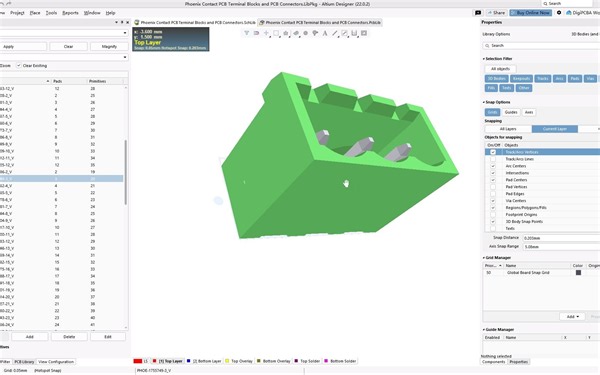 【封装库简介】15. 菲尼克斯电气PCB连接器PCB封装库