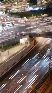 Tel Aviv at night, illuminated by the city lights in downtown.