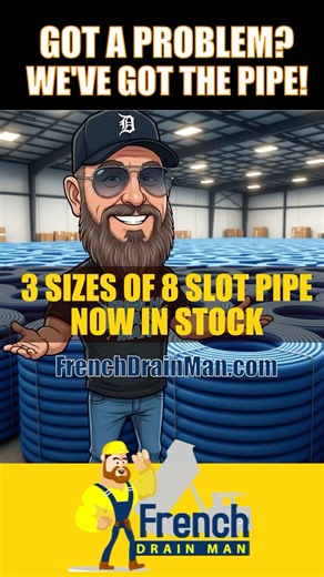 3 Sizes of 8 Slot Yard Drainage Pipe Now in Stock to Fit Your Needs