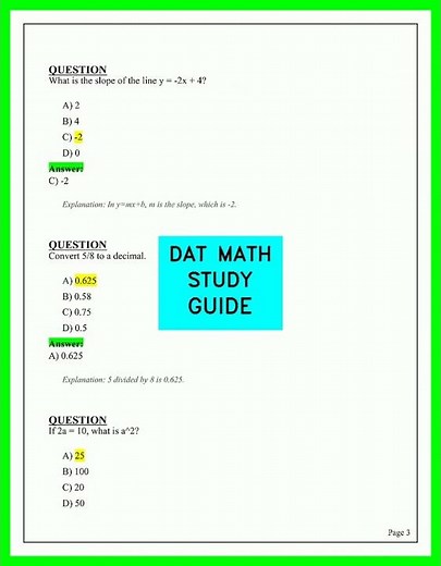 DAT Math Study Guide: Master Key Concepts & Strategies for the 2026 Exam