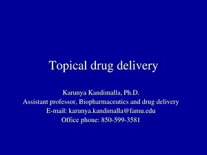 Topical drug delivery - SlideServe