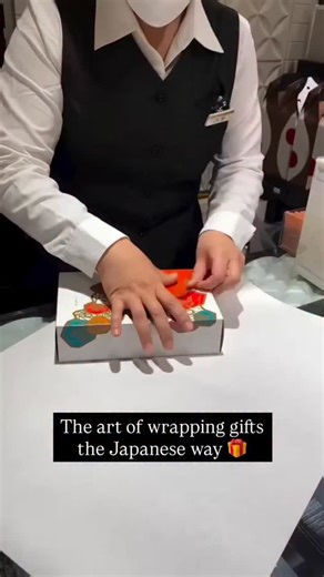Tech | Art | Satisfying on Instagram: "Japanese gift wrapping is a traditional craft known for its precision, elegance, and astonishing speed. What looks effortless is actually rooted in tsutsumi, the centuries-old philosophy of wrapping objects with care, respect, and intention. In Japan, the way a gift is wrapped is just as meaningful as the gift itself. There are several traditional forms of wrapping: origata, the formal paper-folding method used since the samurai era; furoshiki, reusable clo