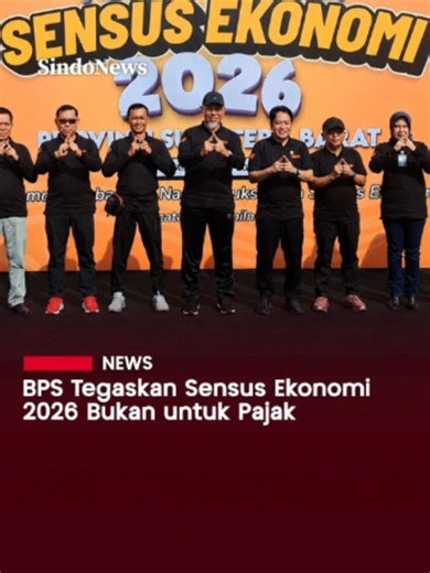 Wakil Kepala Badan Pusat Statistik (BPS) RI, Sonny Harry Budiutomo Harmadi, menegaskan bahwa Sensus Ekonomi 2026 tidak bertujuan untuk menetapkan pajak individu. Pernyataan tersebut disampaikan saat pencanangan Sensus Ekonomi 2026 Provinsi Sumatera Barat bersama Gubernur Sumatera Barat, Mahyeldi Ansharullah, di kawasan Car Free Day, halaman Kantor Gubernur Sumatera Barat. BPS menjelaskan, seluruh data yang dikumpulkan hanya digunakan untuk kepentingan statistik dan perencanaan pembangunan. Data 
