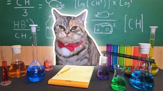 Recreating cat memes - Money Cat, Bread Cat & Chemistry Cat