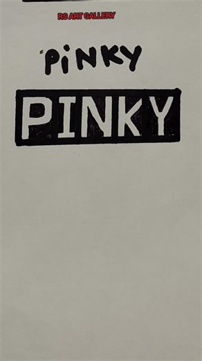 How to write PINKY in 3d Shadow #drawing #drawingtricks #3dart