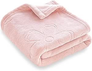 Baby Blanket for Girls with Floral Fleece Blanket 30x40 Inch Pink | Soft Cozy Warm Lightweight Fleece Blanket for Toddler Newborn Infant Crib Stroller Bed Travel Pet Shower Gift