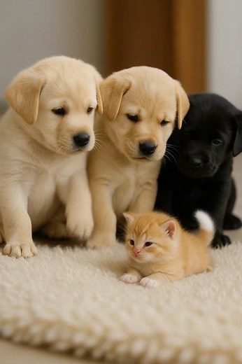 The Cutest Drama in 5 Seconds 😭🐾 | Puppy Tries to Pet the Kitten