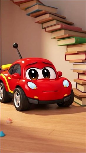 Reddy jumps down a mini ladder – dramatic succes2 #familyfriendly #automobile #cartoonshorts