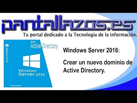 Windows Server 2016: Create a new Active Directory domain.