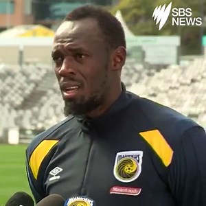 Can Usain Bolt play football? https://bit.ly/2PegD9o | SBS News