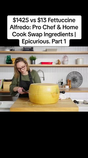 $1425 vs $13 Fettuccine Alfredo: Pro Chef & Home Cook Swap Ingredients | Epicurious. #cooking #cookingathometiktoktv