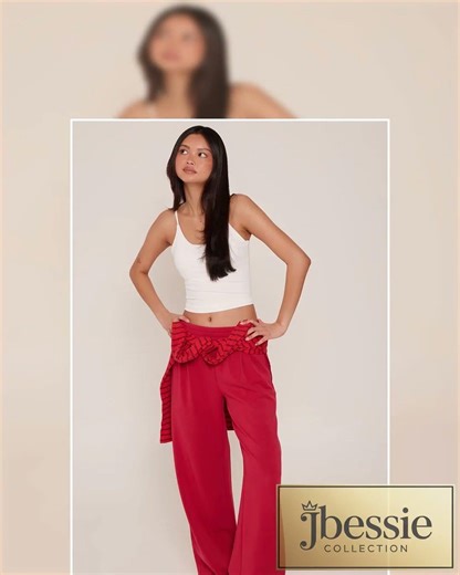 Red Super Soft Elasticated Waist Wide Leg Joggers