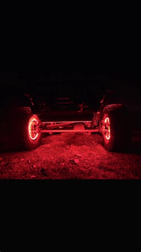 Ring lights are on and they look awesome with the rock lights and under glows . #jeep #wrangler #friday #blingbling #shining