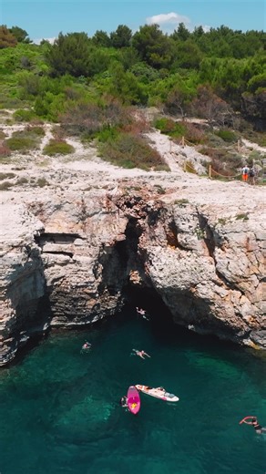 ❗You won’t believe this is in Croatia 😳🌊 ➡️ A sea cave you can swim into ➡️ Turquoise water & hidden bays ➡️ All at Cape Kamenjak, Istria 😍 🚤 Best explored by boat — no crowds, just adventure 📩 DM for boat tours! #CapeKamenjak #CroatiaTikTok #BoatTrip #HiddenGems #TravelCroatia #SummerAdventure