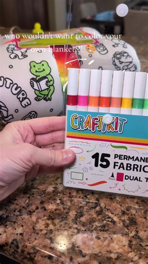 color your own blanket! 🎨 #blanket #artsandcrafts #coloring #kidscrafts #craftkit