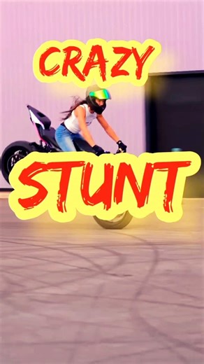 Crazy Superbike Stunt Girl 😱 | Insane Bike Stunts #Shorts