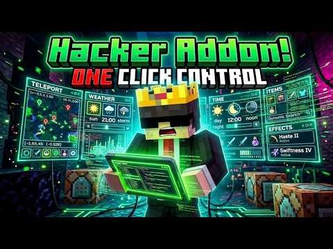This Minecraft Addon Gives You GOD Powers 😳 Hacker Terminal Showcase!