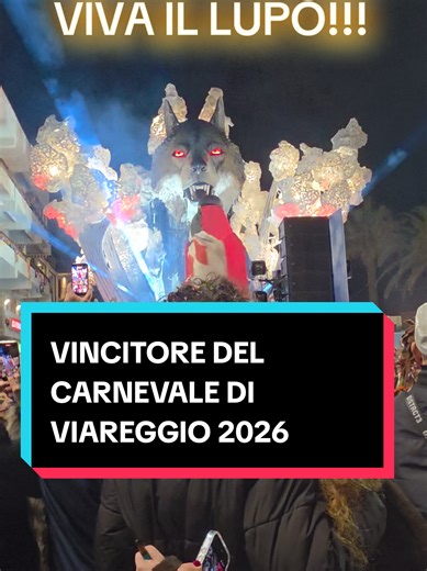Vincitore del Carnevale di Viareggio 2026: IN BOCCA AL LUPO