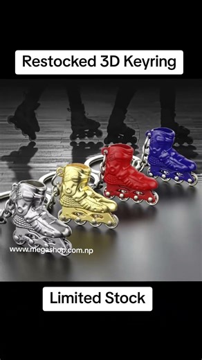 3D Inline Skate Keyrings Roller Skate Keychain