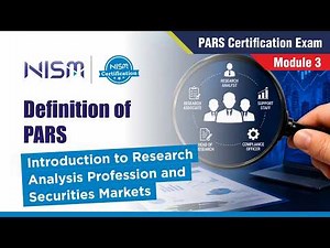 Module 3 - Definition of PARS | PARS Certification Exam