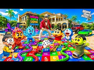 GTA 5 : Rampage & Shinchan🤣 Played Snake And Ladder Game 🐍 Full Fun #bommalu #gta5telugu #rampageboy