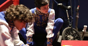 Ukrainian circus performers have thoughts elsewhere as they perform in North Texas