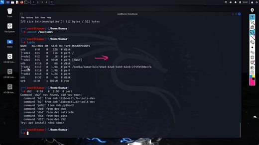 4.1-5 umount and delete the partition