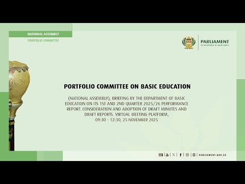 Portfolio Committee on Basic Education, 25 November 2025
