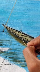 নৌকা আঁকা...!! #boat #painting #tutorial #art #fbreels | Art's of Mahi