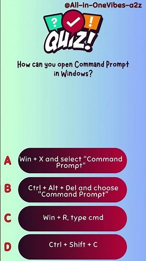 How can you open Command Prompt in Windows?
