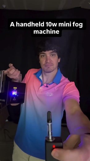 World’s smallest fog machine #lasercube nano fogger