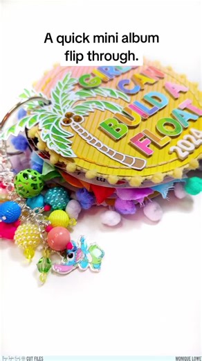 [ad] Hi friends! A quick flip through of my recent mini album! I was so chuffed with how this turned out! I don't make many mini albums so this took a while! I felt a ridiculous sense of accomplishment when it was finally complete! 😂 I have used a stitched circle from the Simple Shapes for Stitching Cut File (one of Paige’s iNSD Freebies in her Happy Scrappy FB group) for my foundation pages, along with lots of summer and tropical themed Cut Files for feature pages and embellishments. All compl