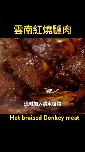 Braised Donkey Meat 🇨🇳 A Rare Dish from Yunnan, China #food #chineseyam #chinesefood #sichuanfood