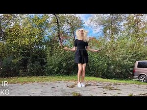 Girl jumping rope in a little black dress | FULL BODY WORKOUT with Irina Kovych👌👌👌