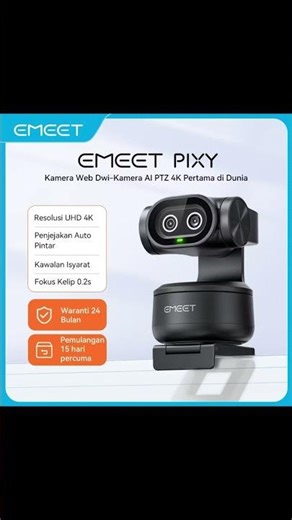 ￼EMEET Webcam 4K PTZ USB Full HD Web Camera Pixy Dual-Camera AI Tracking #shopeeytdeals