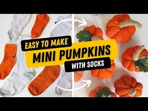 How to Make Mini Pumpkins from Lonely Socks / Halloween Craft / Easy Fall DIY Idea