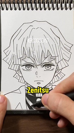 Easy Step-by-Step Zenitsu Drawing Guide | Anime Art Tutorial