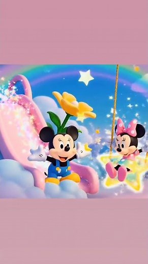 ✨Baby Mickey & Baby Minnie’s Star-Glow Cloud Playground🌟✨💖🌙